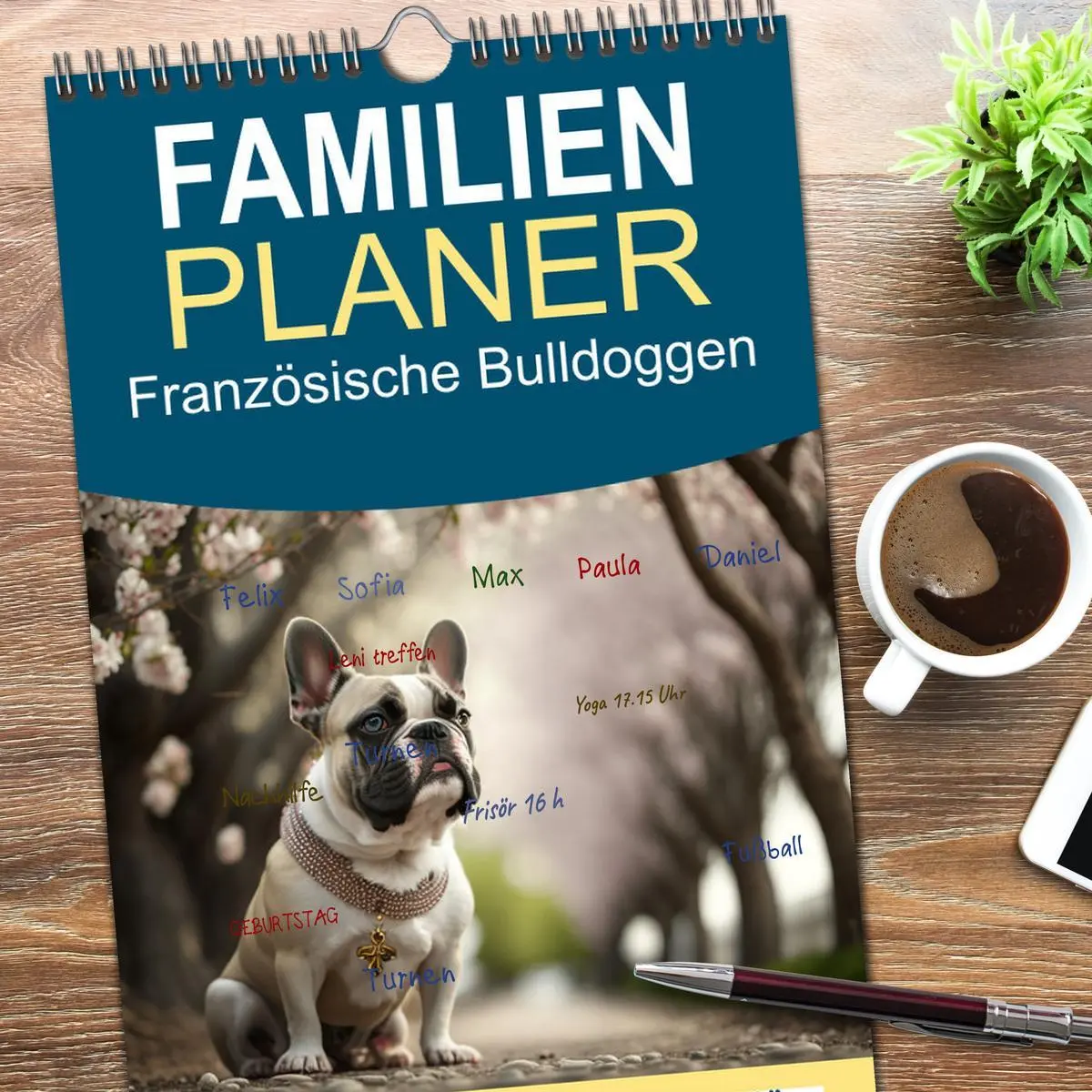 Bild: 9783516501049 | Familienplaner 2026 - Französische Bulldoggen mit 5 Spalten...