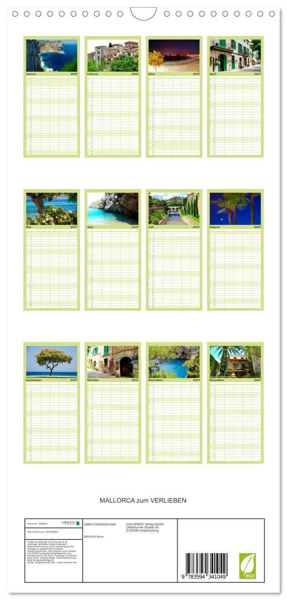Bild: 9783594341049 | Familienplaner 2027 - MALLORCA zum VERLIEBEN mit 5 Spalten...