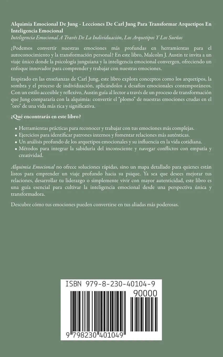 Rückseite: 9798230401049 | Alquimia Emocional De Jung - Lecciones De Carl Jung Para...