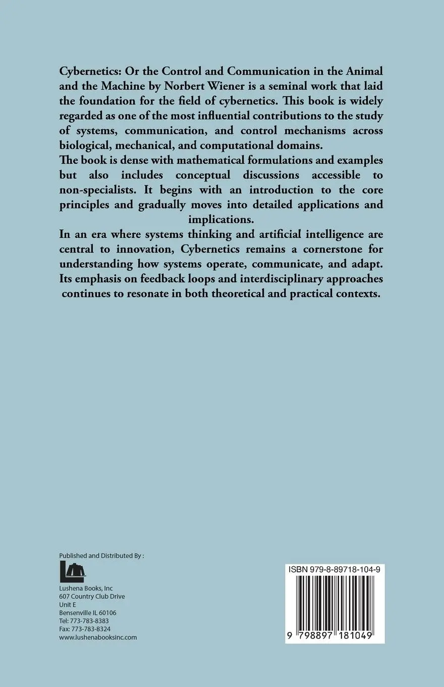 Rückseite: 9798897181049 | Cybernetics | Norbert Wiener Scan | Taschenbuch | Englisch | 2025