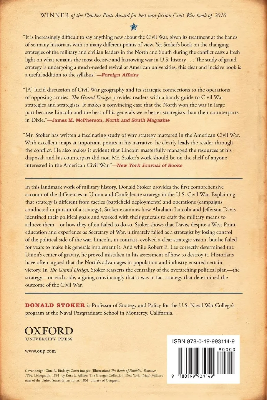 Rückseite: 9780199931149 | Grand Design | Strategy and the U.S. Civil War | Donald Stoker | Buch