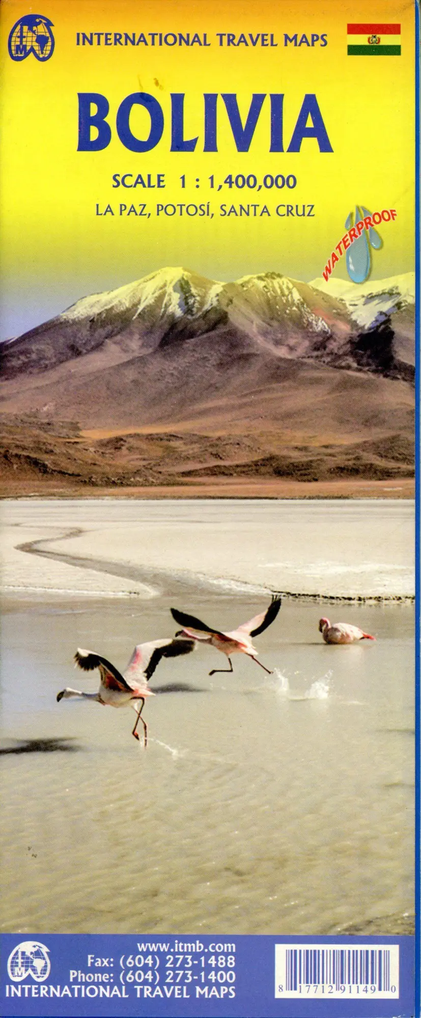 Cover: 9781771291149 | TK Bolivia | Touristische Karte Bolivien 1:1400000 | (Land-)Karte