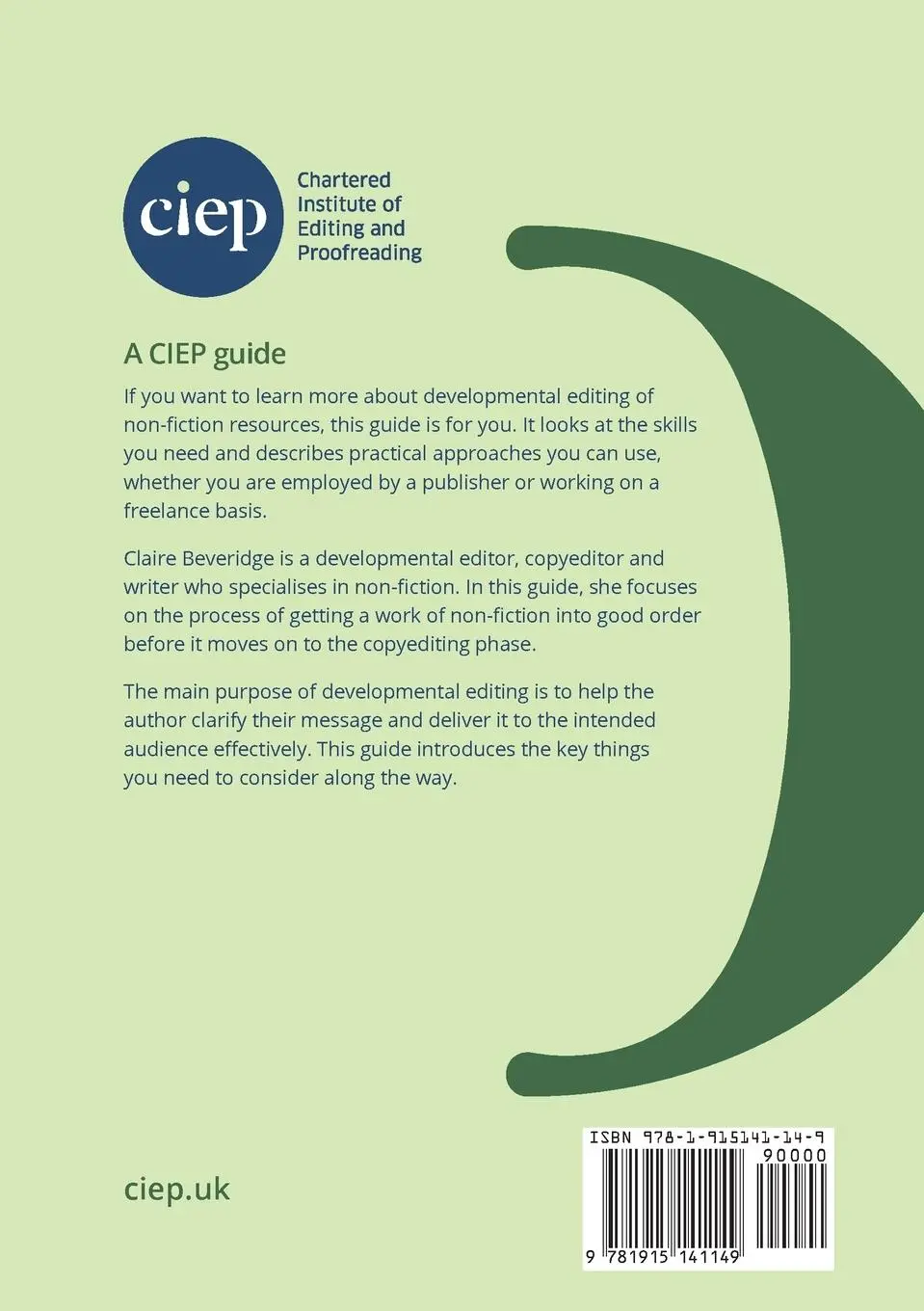 Rückseite: 9781915141149 | Developmental Editing for Non-Fiction | Claire Beveridge | Taschenbuch