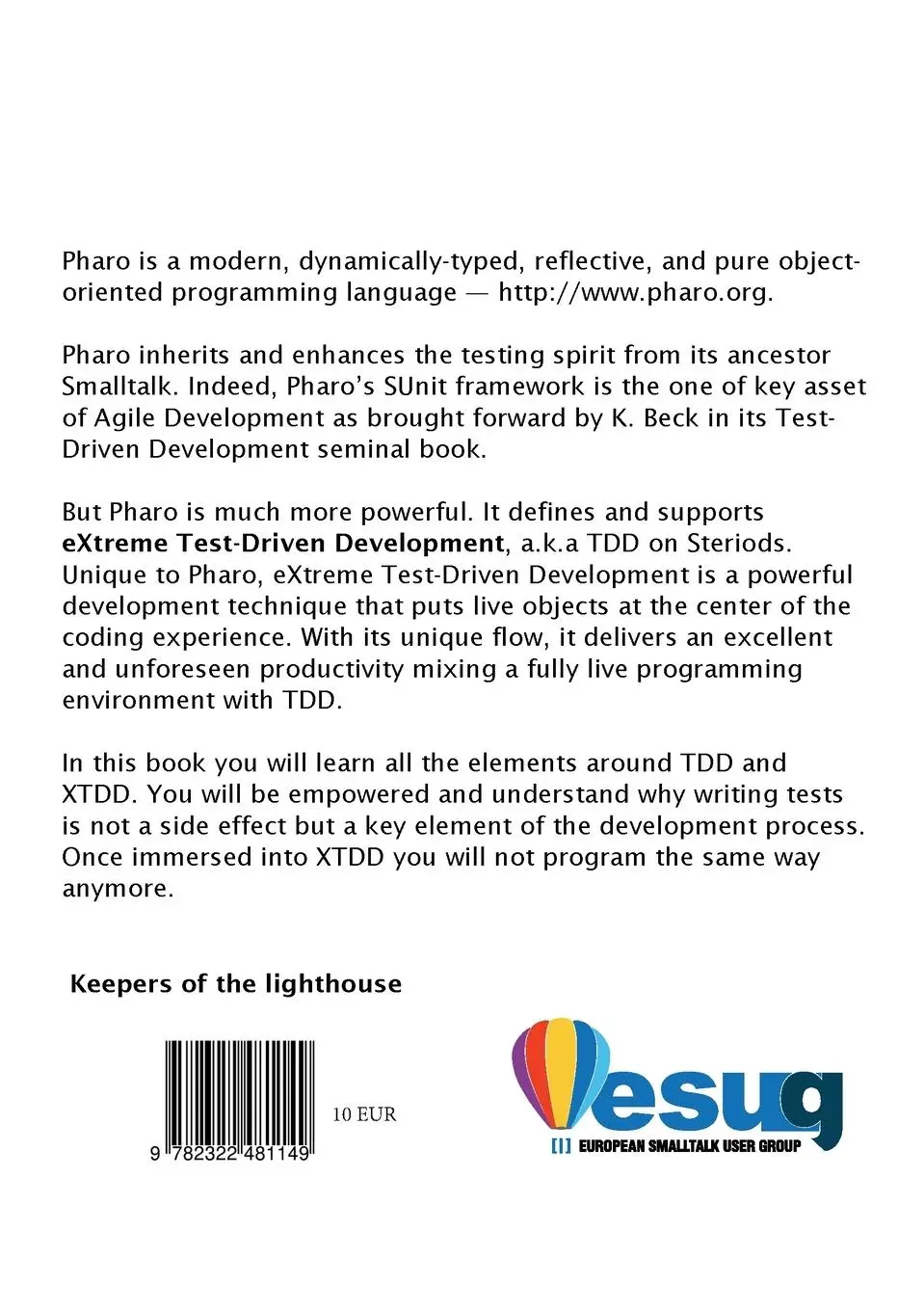 Rückseite: 9782322481149 | Testing in Pharo | Stéphane Ducasse (u. a.) | Taschenbuch | Englisch