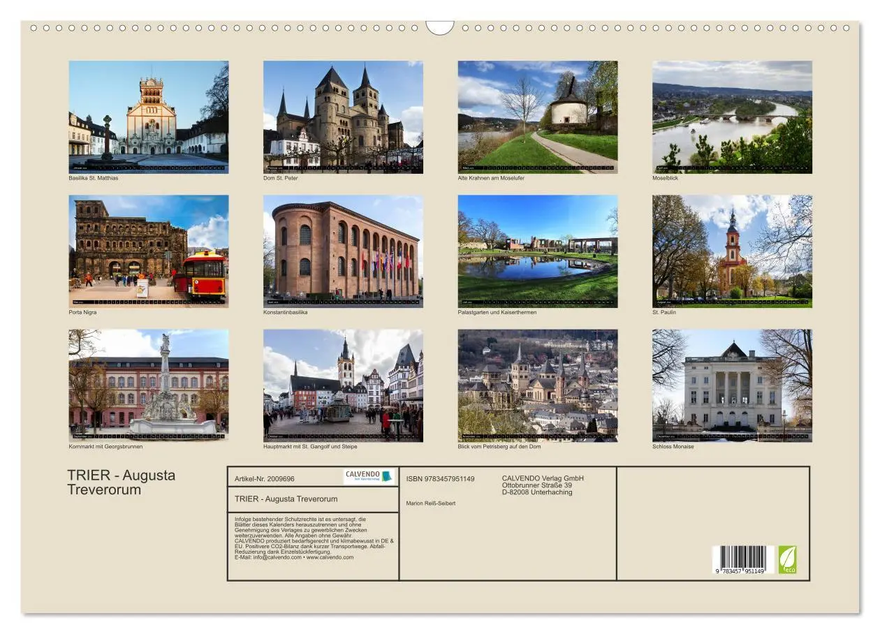Bild: 9783457951149 | TRIER - Augusta Treverorum (Wandkalender 2026 DIN A2 quer),...