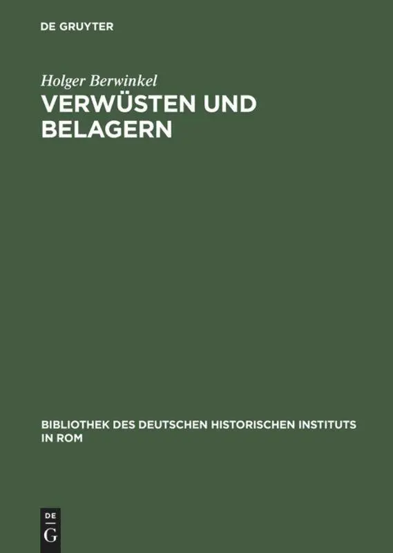 Cover: 9783484821149 | Verwüsten und Belagern | Holger Berwinkel | Buch | X | Deutsch | 2007