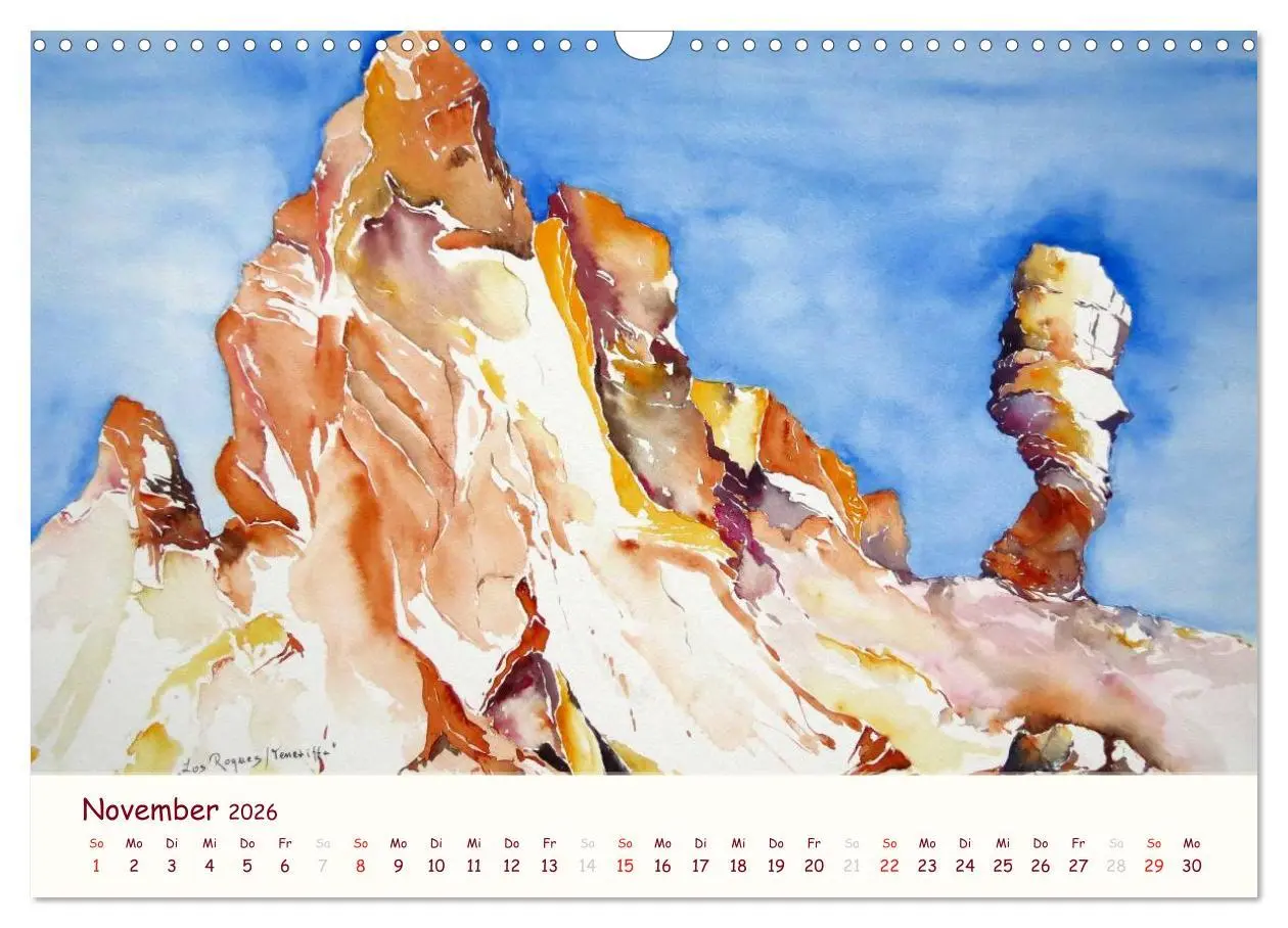 Bild: 9783516041149 | Lanzarote und Teneriffa - Aquarelle (Wandkalender 2026 DIN A3...