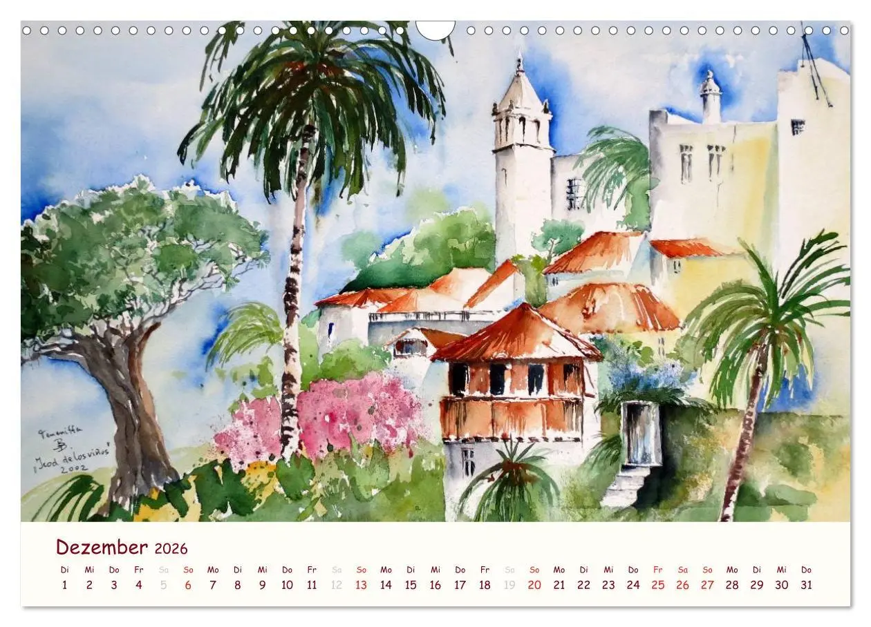 Bild: 9783516041149 | Lanzarote und Teneriffa - Aquarelle (Wandkalender 2026 DIN A3...