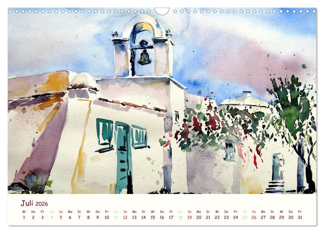 Bild: 9783516041149 | Lanzarote und Teneriffa - Aquarelle (Wandkalender 2026 DIN A3...