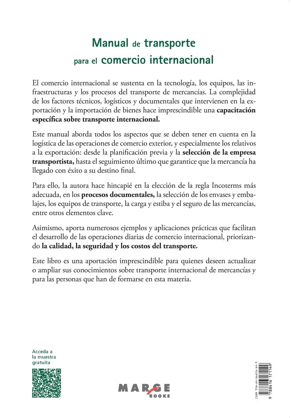 Rückseite: 9788416171149 | Manual de transporte para el comercio internacional | Andrés | Buch