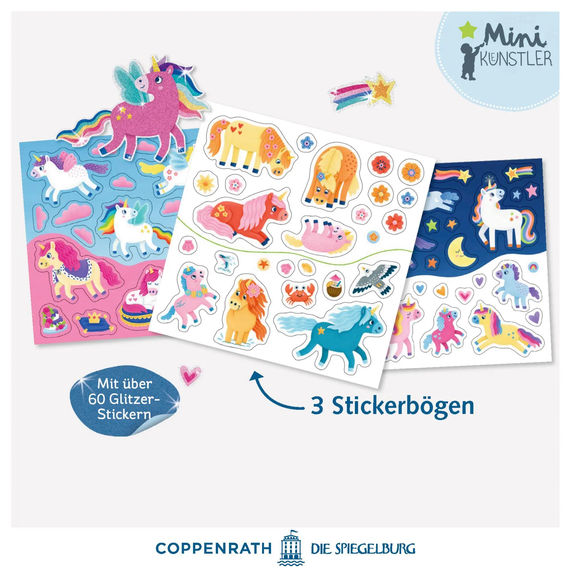Bild: 4050003951249 | Meine Mini-Stickerwelt - Glitzer-Einhörner | Ruby Warnecke | Broschüre