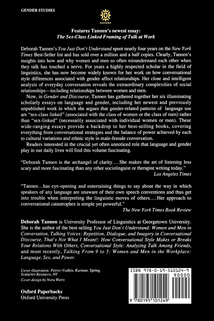 Rückseite: 9780195101249 | Gender and Discourse | Deborah Tannen | Taschenbuch | Englisch | 2000