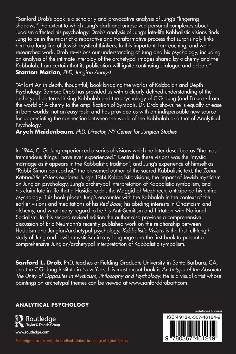 Rückseite: 9780367461249 | Kabbalistic Visions | C. G. Jung and Jewish Mysticism | Drob | Buch