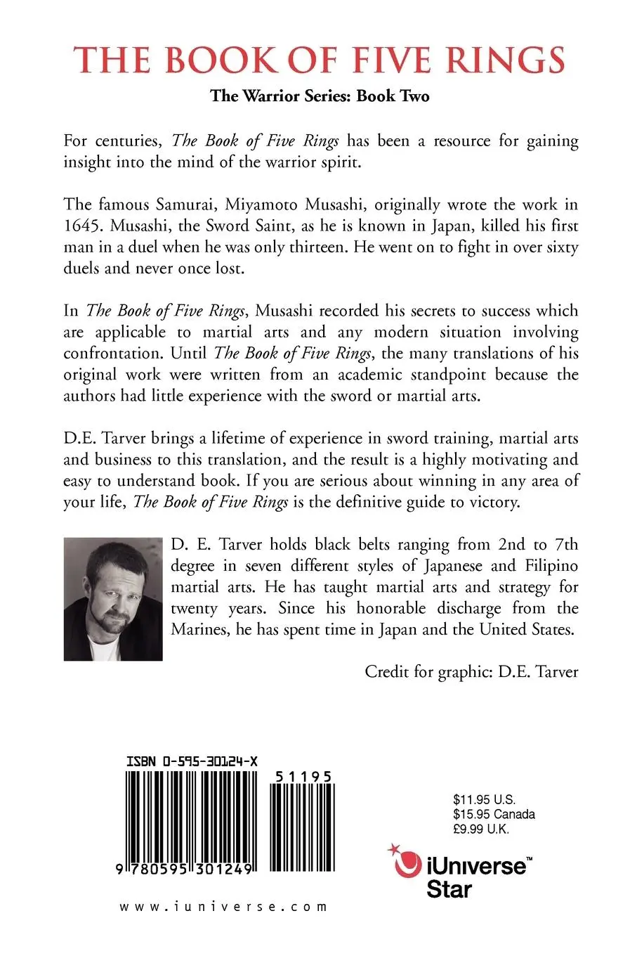 Rückseite: 9780595301249 | The Book of Five Rings | Miyamoto Musashi | D. E. Tarver | Taschenbuch