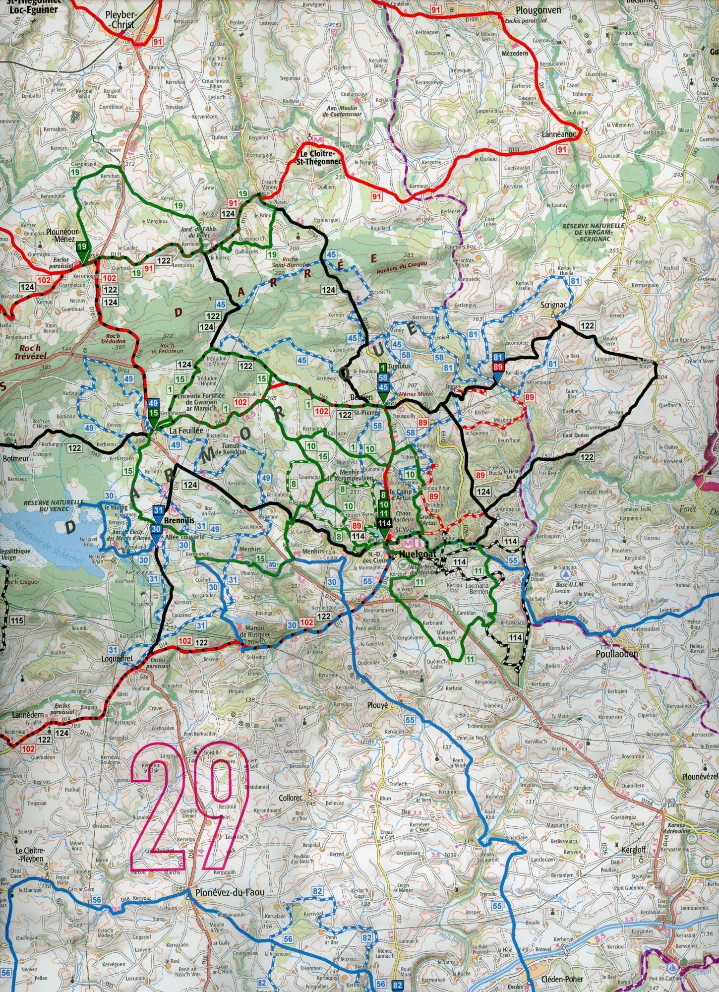 Bild: 9782758551249 | Le Finistère à vélo 1:100 000 | (Land-)Karte | Découverte à velo (IGN)
