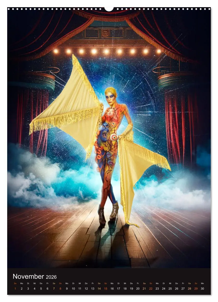 Bild: 9783516271249 | Bodypainting Adventures (Wandkalender 2026 DIN A2 hoch), CALVENDO...