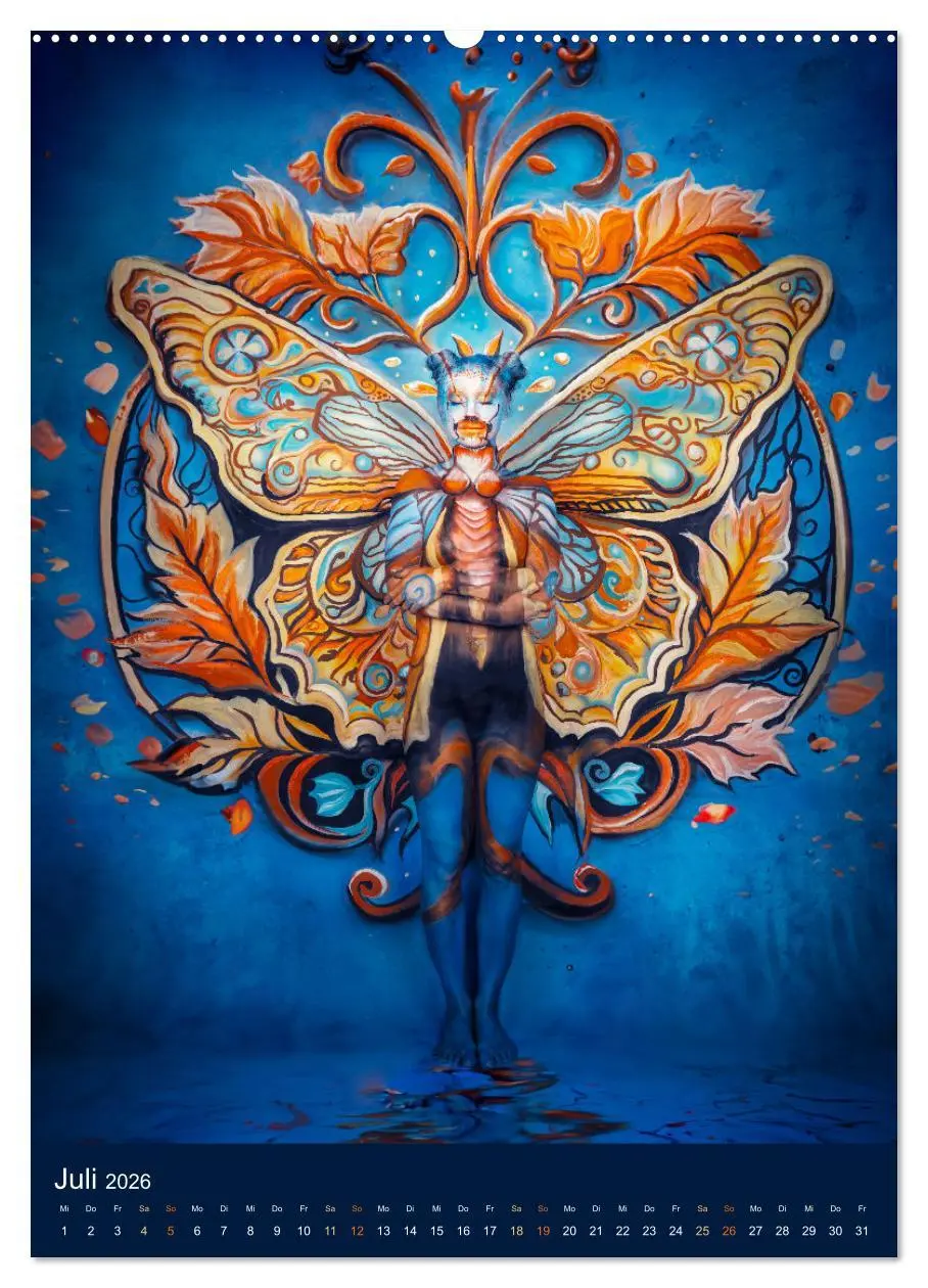 Bild: 9783516271249 | Bodypainting Adventures (Wandkalender 2026 DIN A2 hoch), CALVENDO...