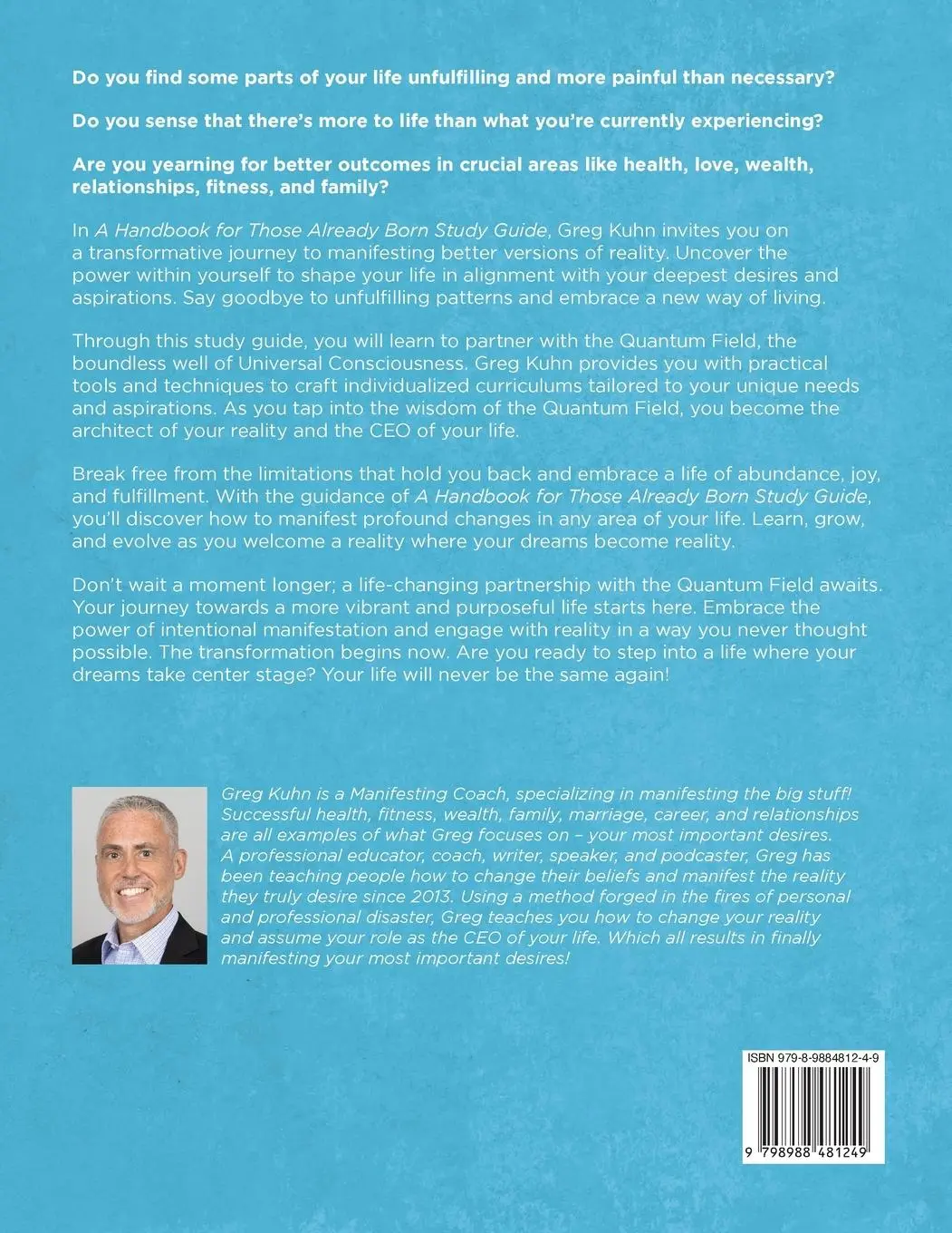Rückseite: 9798988481249 | A Handbook for Those Already Born Study Guide | Greg Kuhn | Buch