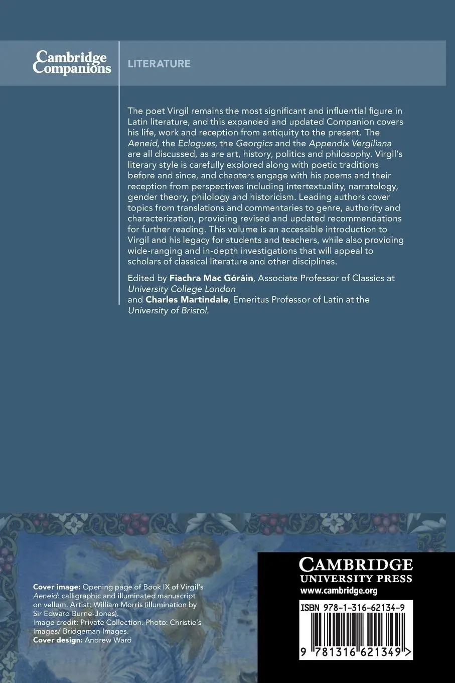 Rückseite: 9781316621349 | The Cambridge Companion to Virgil | Charles Martindale (u. a.) | Buch