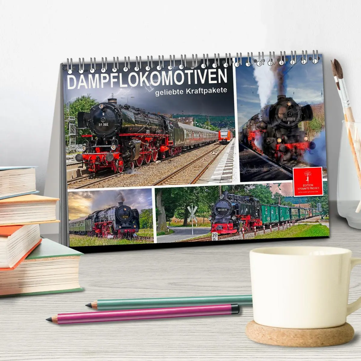 Bild: 9783457551349 | Dampflokomotiven - geliebte Kraftpakete (Tischkalender 2026 DIN A5...