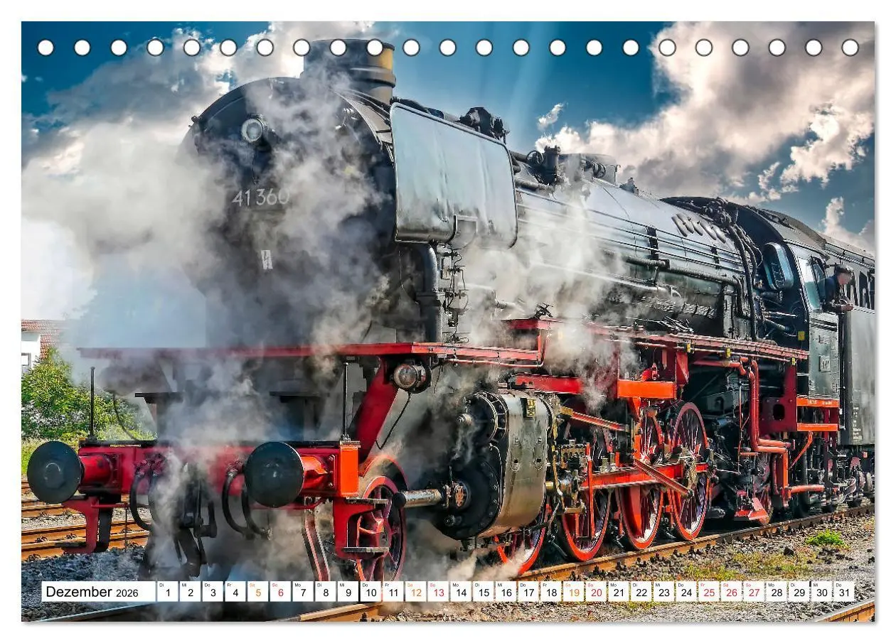 Bild: 9783457551349 | Dampflokomotiven - geliebte Kraftpakete (Tischkalender 2026 DIN A5...