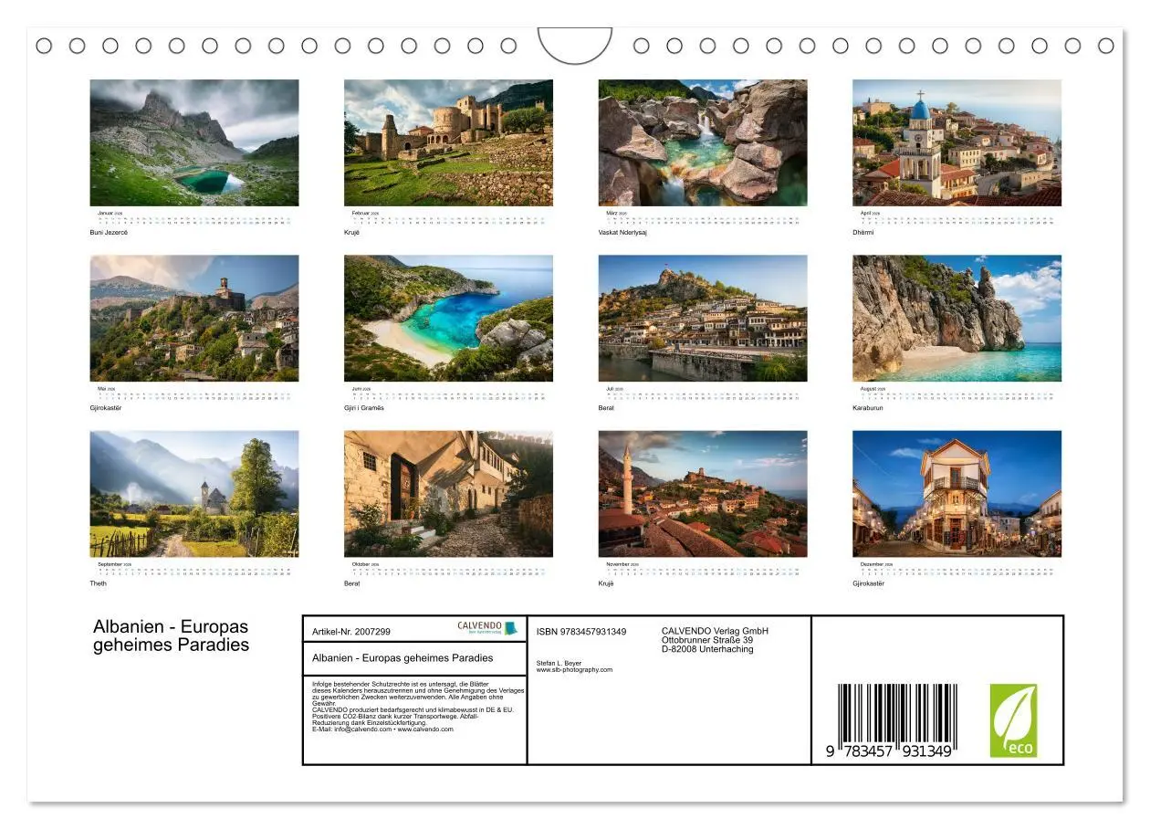 Bild: 9783457931349 | Albanien - Europas geheimes Paradies (Wandkalender 2026 DIN A4...