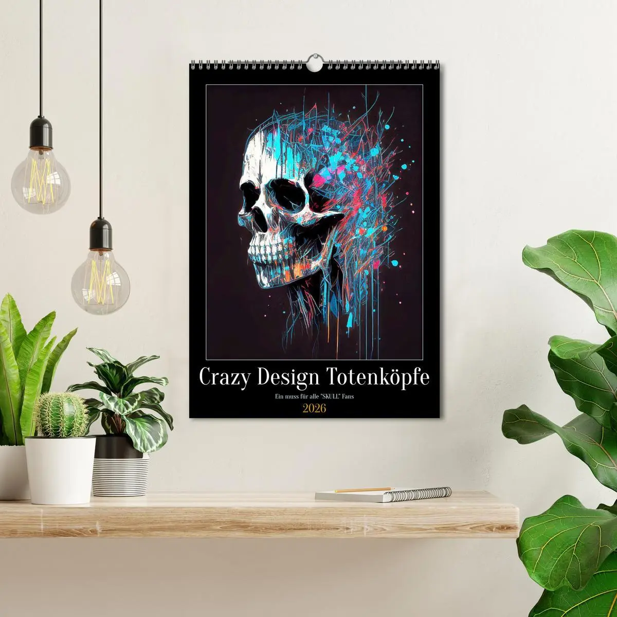 Bild: 9783516331349 | Crazy Design Totenköpfe (Wandkalender 2026 DIN A3 hoch), CALVENDO...
