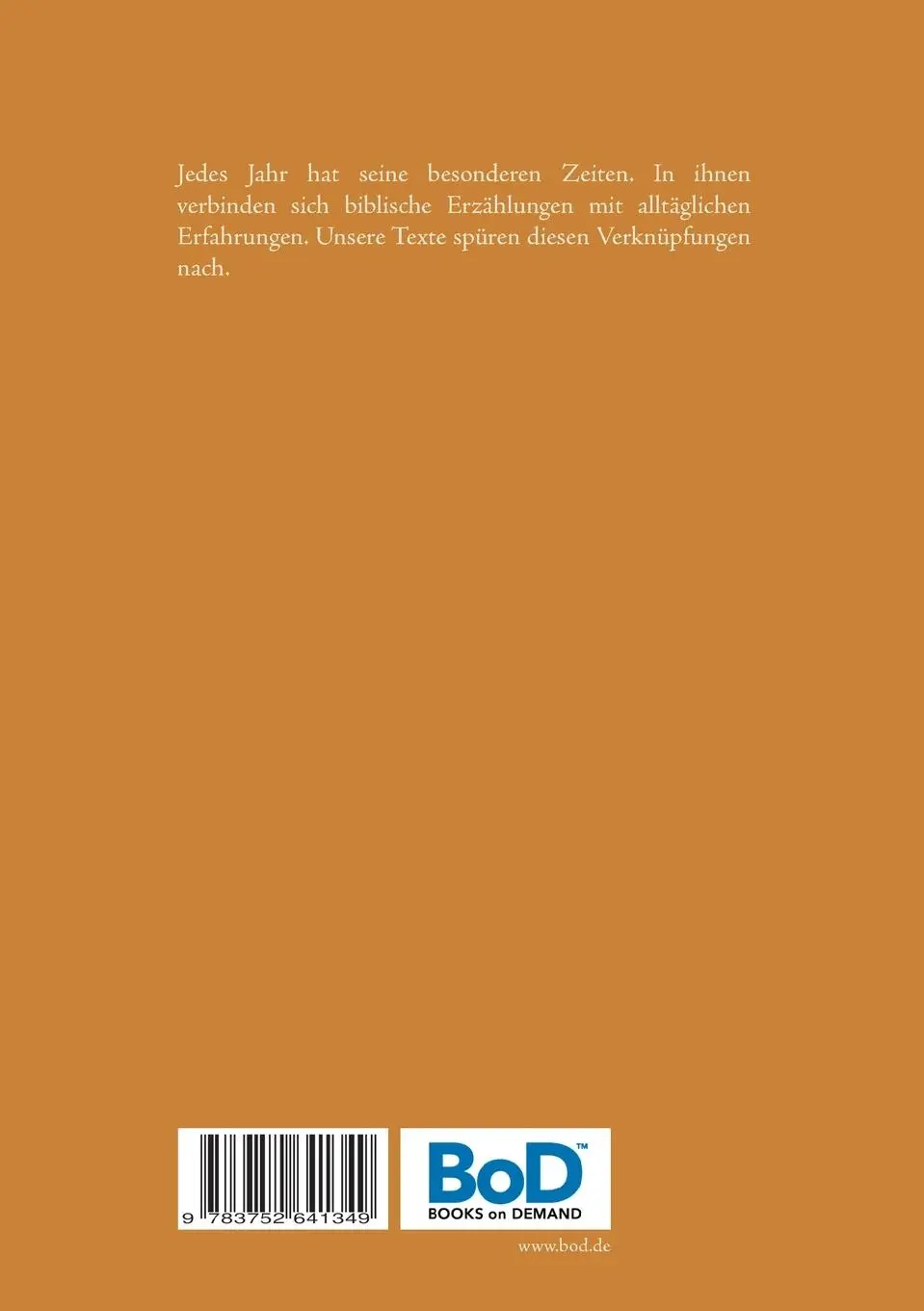 Rückseite: 9783752641349 | Von einem Jahr zum andern | Ein biblischer Wegbegleiter | Taschenbuch
