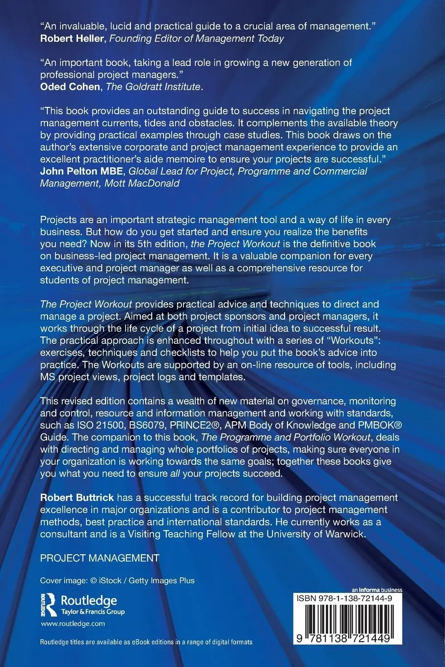 Rückseite: 9781138721449 | The Project Workout | Robert Buttrick | Taschenbuch | Englisch | 2018