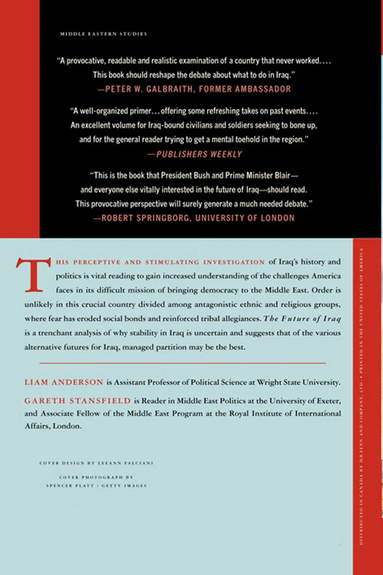 Rückseite: 9781403971449 | The Future of Iraq | Dictatorship, Democracy, or Division? | Buch