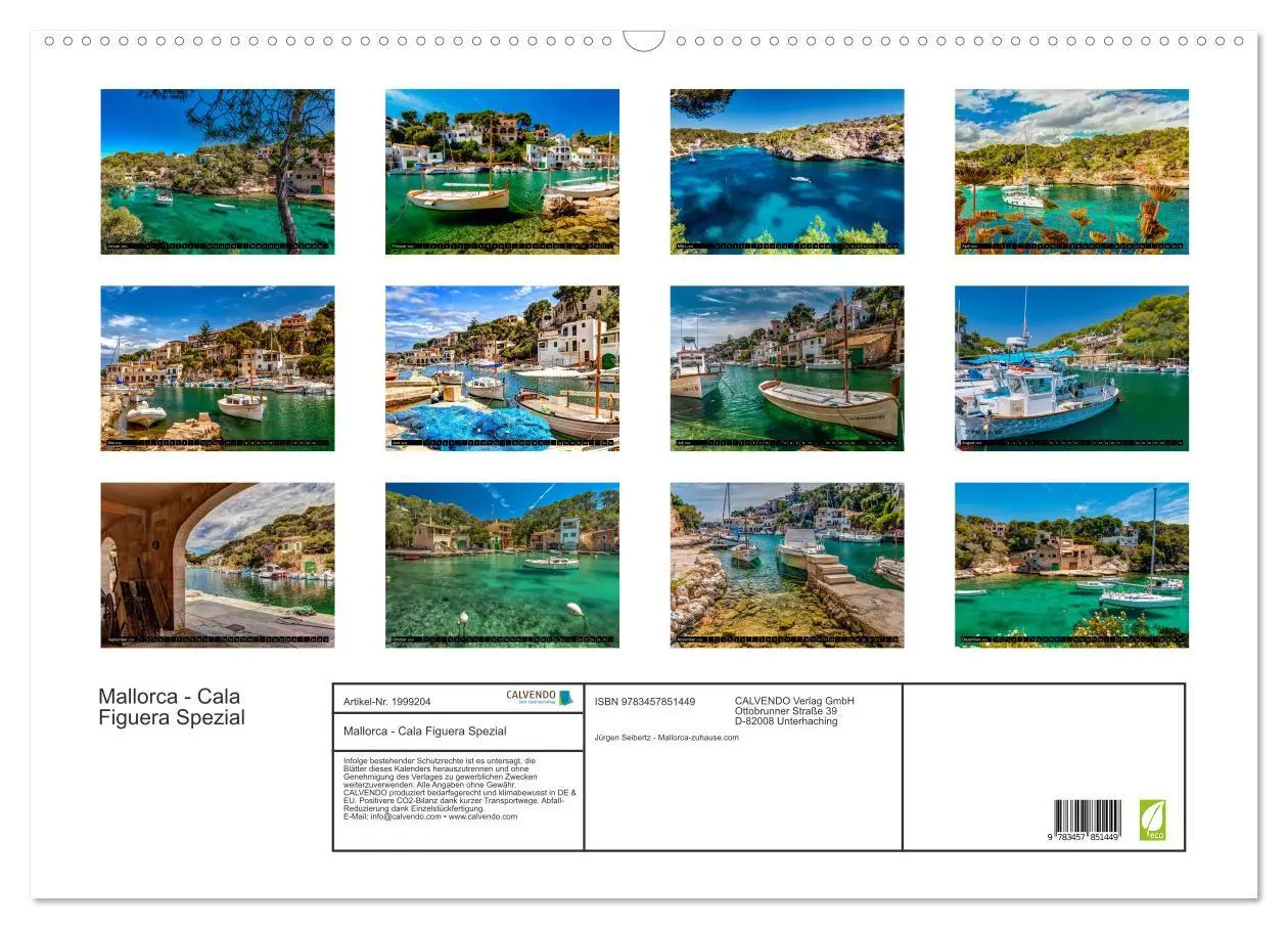 Bild: 9783457851449 | Mallorca - Cala Figuera Spezial (Wandkalender 2026 DIN A2 quer),...