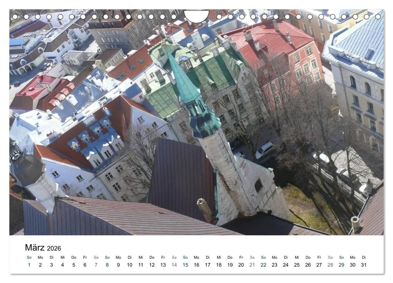Bild: 9783516181449 | Tallinn (Wandkalender 2026 DIN A4 quer), CALVENDO Monatskalender