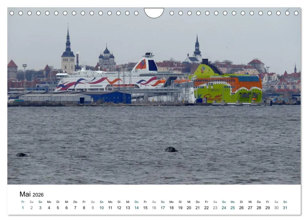Bild: 9783516181449 | Tallinn (Wandkalender 2026 DIN A4 quer), CALVENDO Monatskalender
