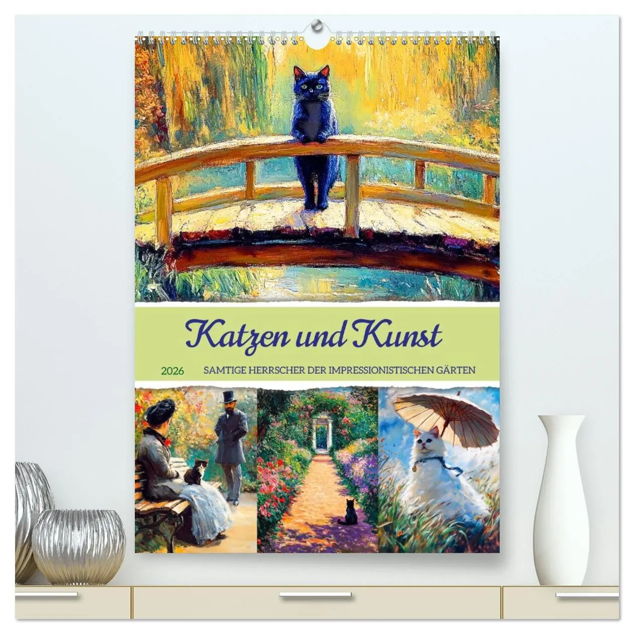 Cover: 9783516251449 | Katzen und Kunst - Samtige Herrscher der impressionistischen Gärten...