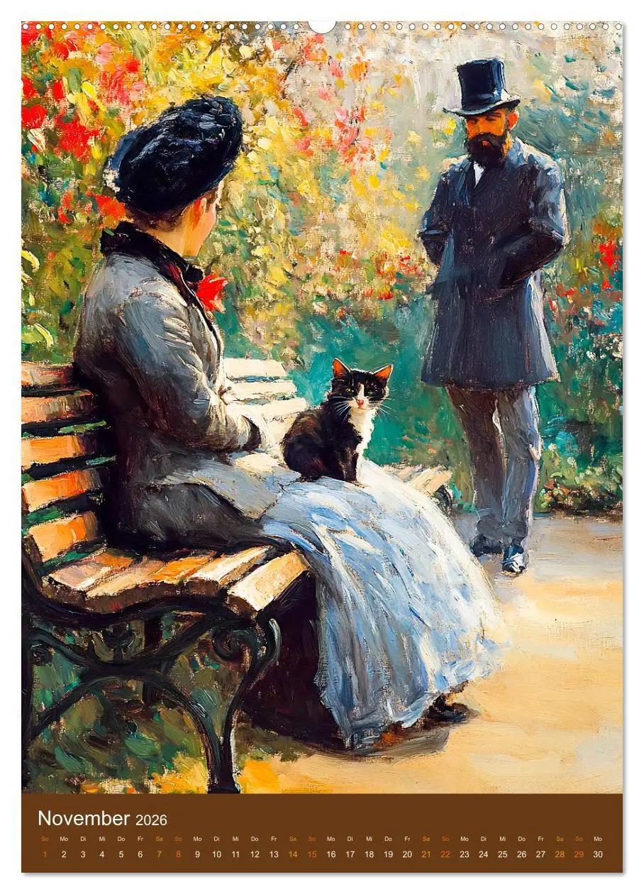 Bild: 9783516251449 | Katzen und Kunst - Samtige Herrscher der impressionistischen Gärten...
