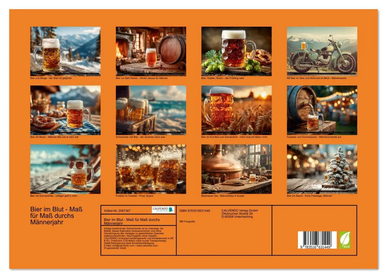 Bild: 9783516631449 | Bier im Blut - Maß für Maß durchs Männerjahr (Wandkalender 2026 DIN...