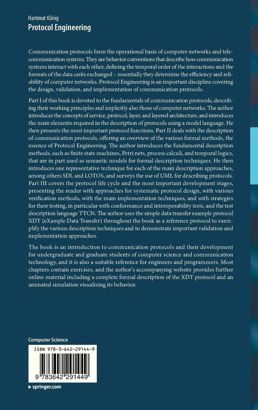 Rückseite: 9783642291449 | Protocol Engineering | Hartmut König | Buch | xvi | Englisch | 2012