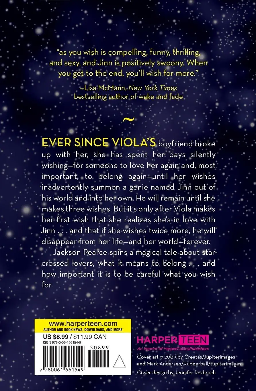 Rückseite: 9780061661549 | As You Wish | Jackson Pearce | Taschenbuch | 300 S. | Englisch | 2010