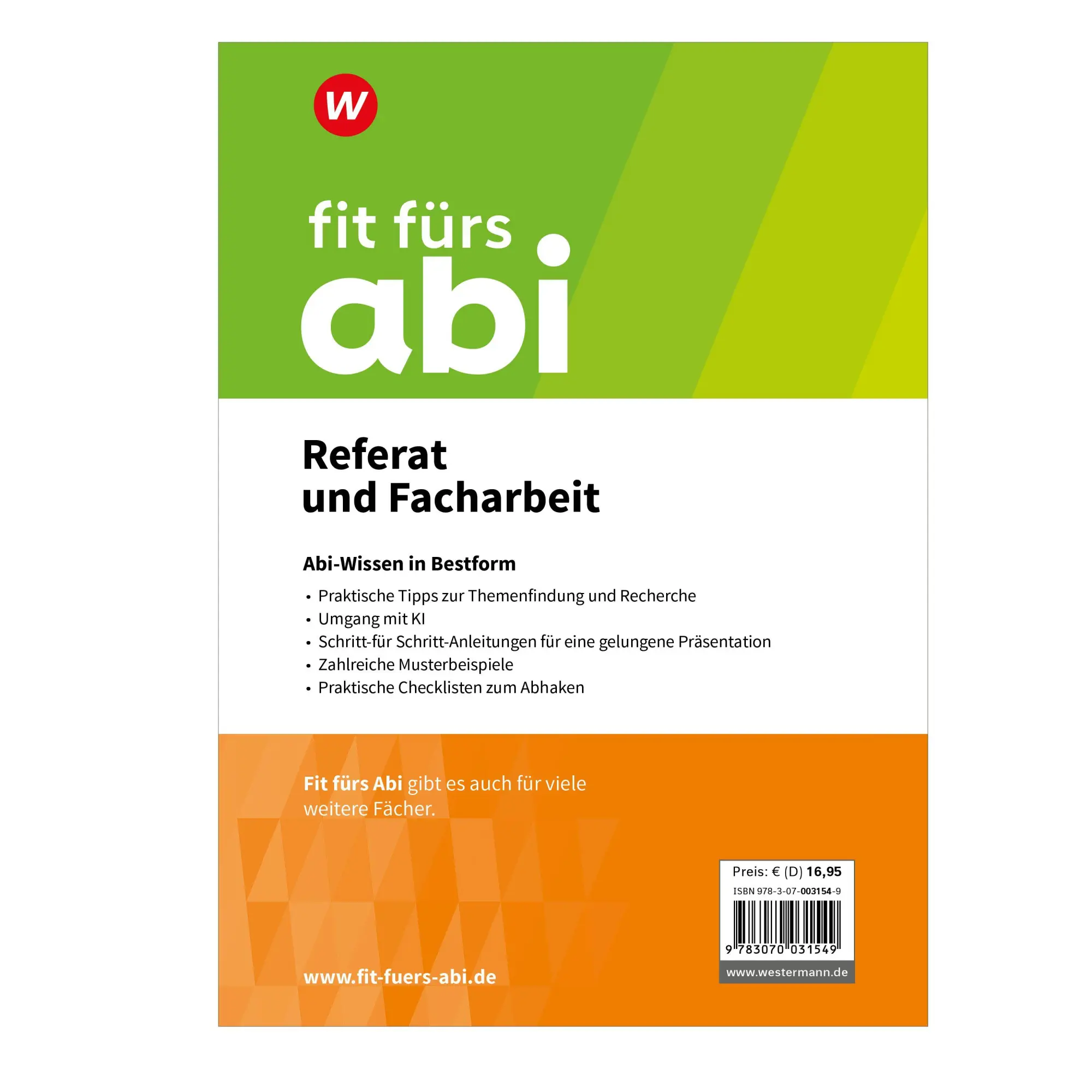 Bild: 9783070031549 | Fit fürs Abi | Referat und Facharbeit | Karlheinz Uhlenbrock (u. a.)