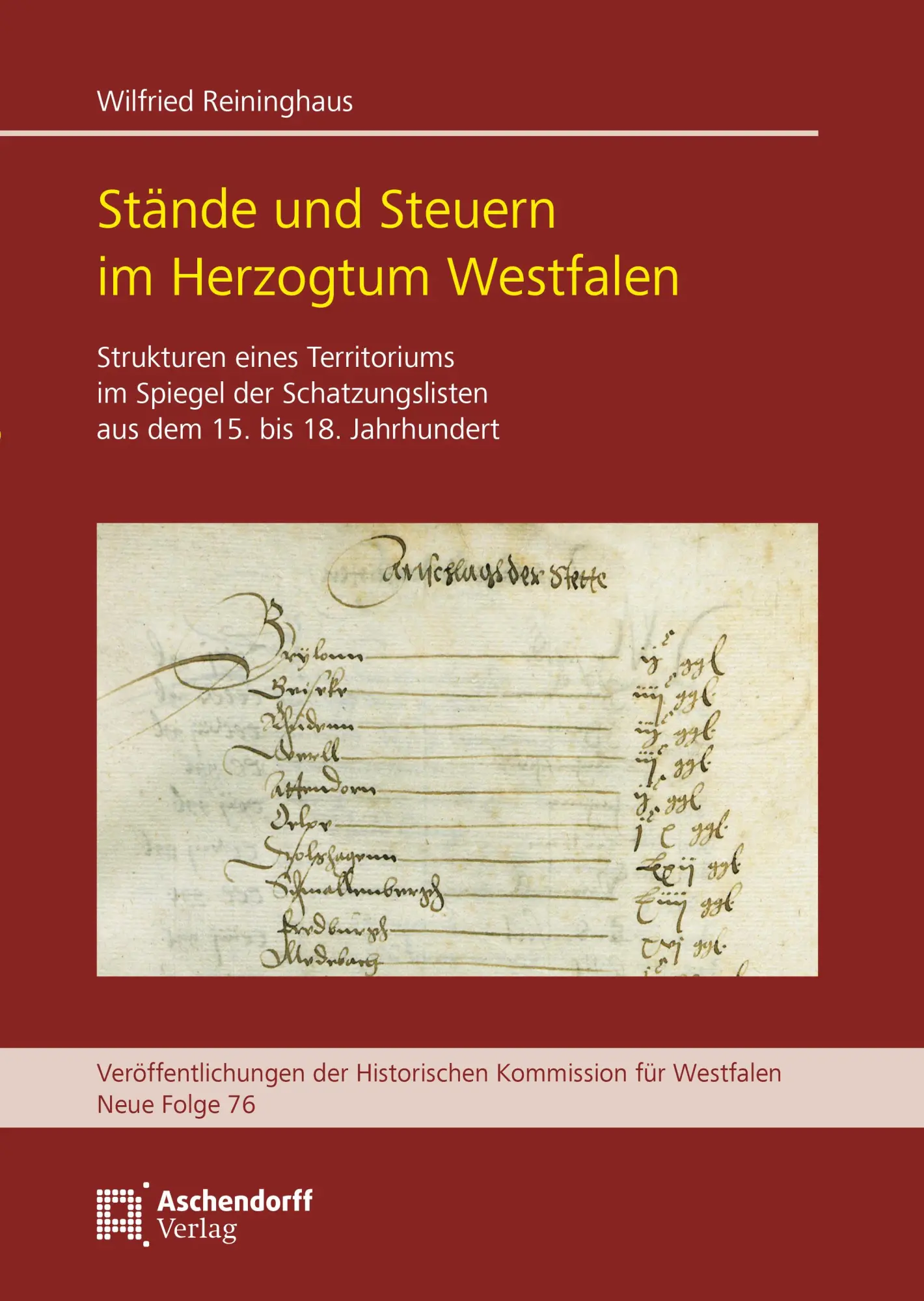 Cover: 9783402151549 | Stände und Steuern im Herzogtum Westfalen | Wilfried Reininghaus