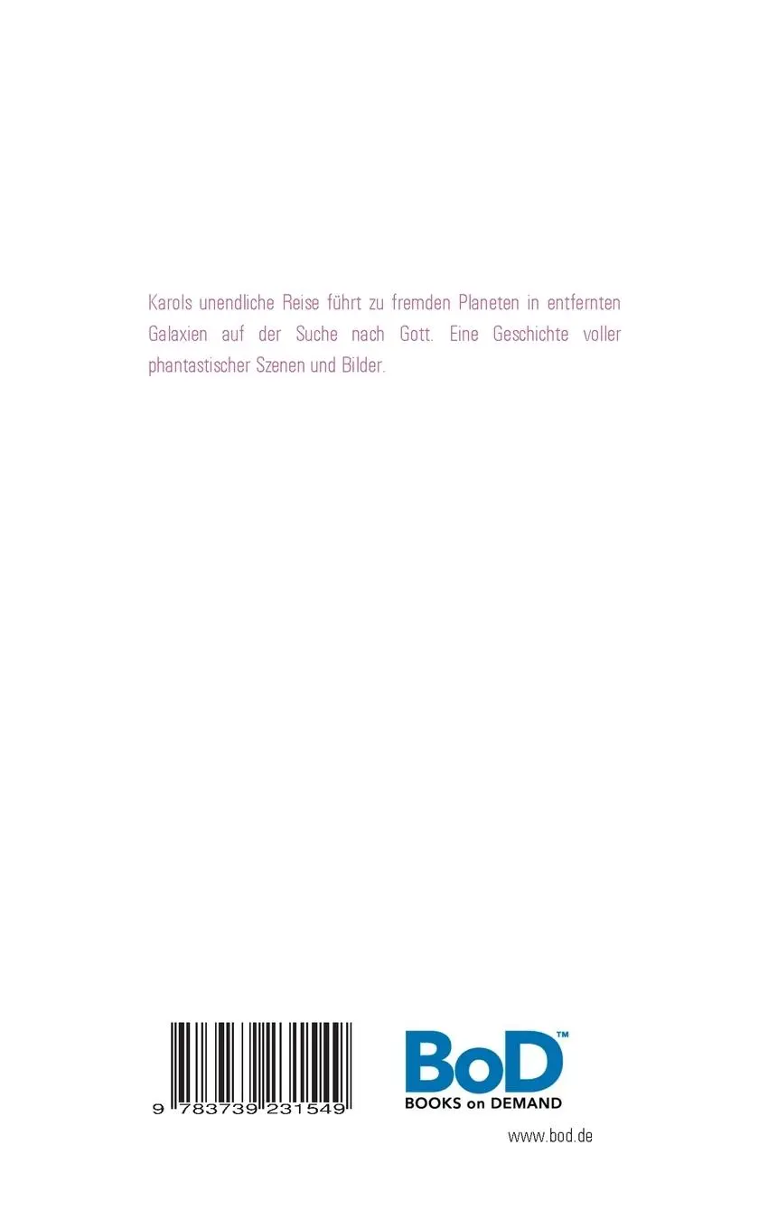 Rückseite: 9783739231549 | Karols unendliche Reise | Das kosmische Konzert | Anne Höver | Buch