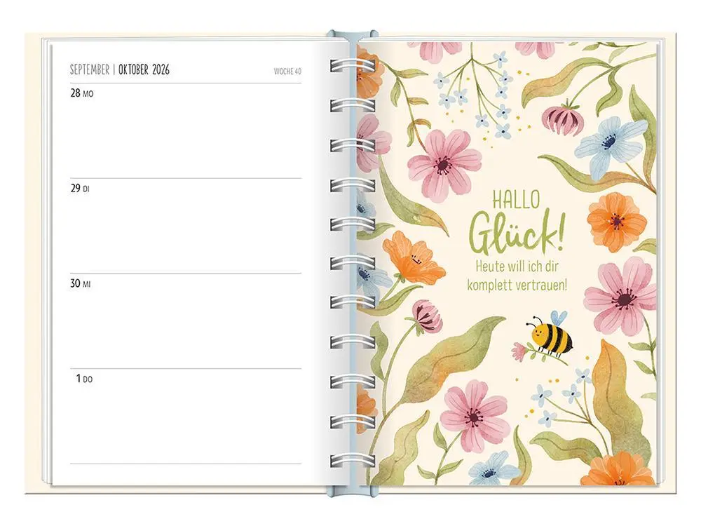 Bild: 9783986361549 | Terminplaner 2026 Hallo Glück | Terminplaner Hardcover | Original