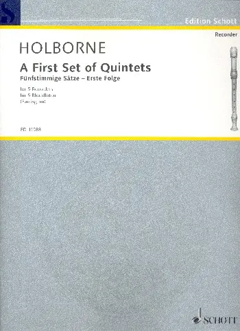 Cover: 9790220111549 | Sets of Quintets Vol. 1 | First Set | Anthony Holborne | Buch