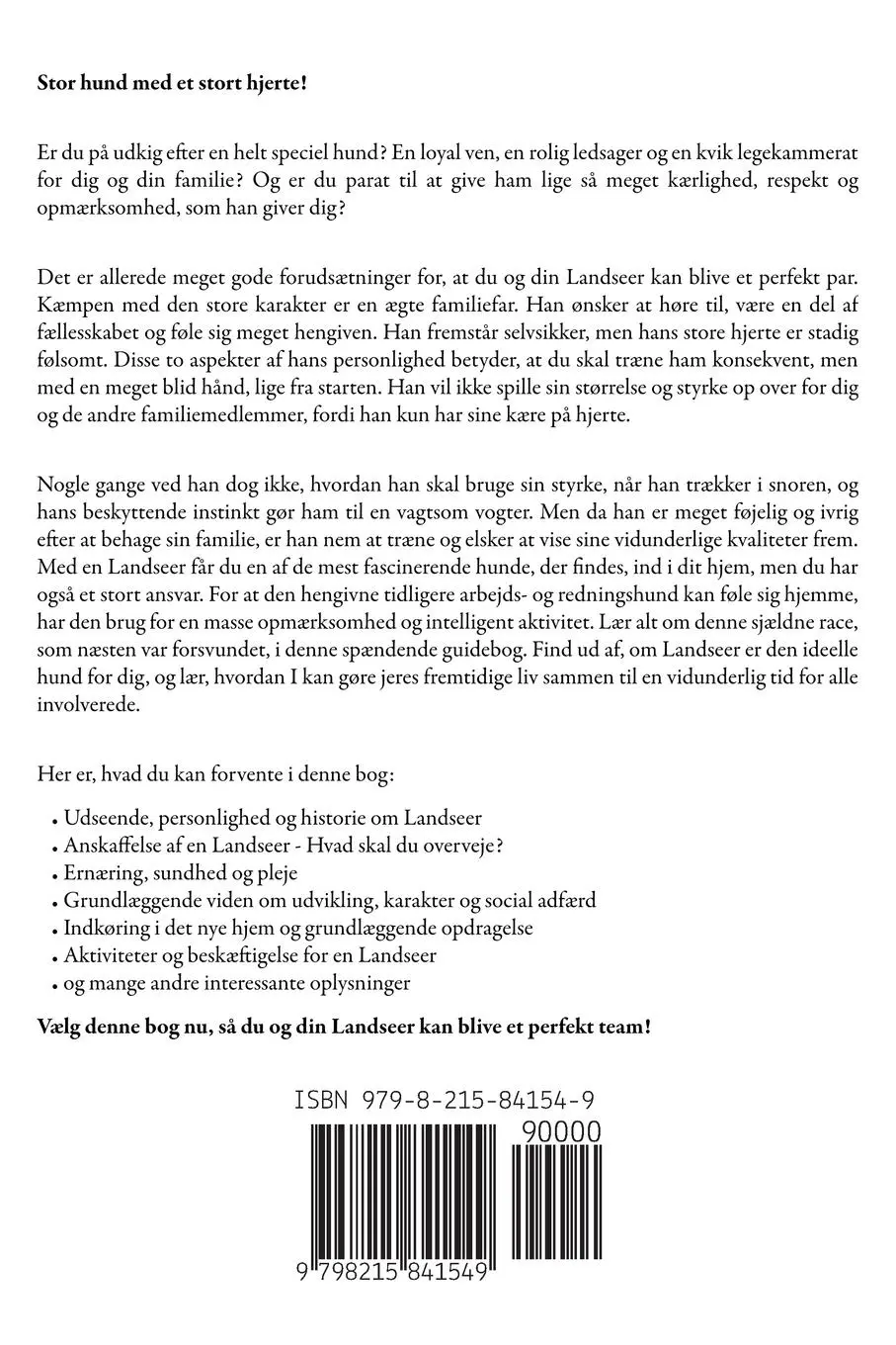 Rückseite: 9798215841549 | Landseer | Finn Nielsen | Taschenbuch | Dänisch | 2022 | Finn Nielsen