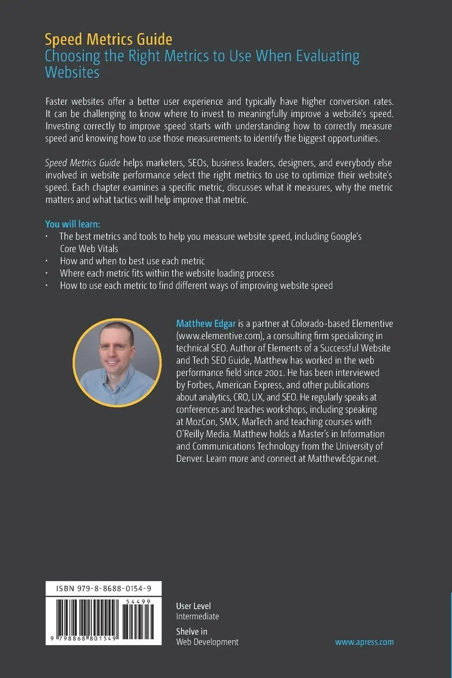 Rückseite: 9798868801549 | Speed Metrics Guide | Matthew Edgar | Taschenbuch | xv | Englisch