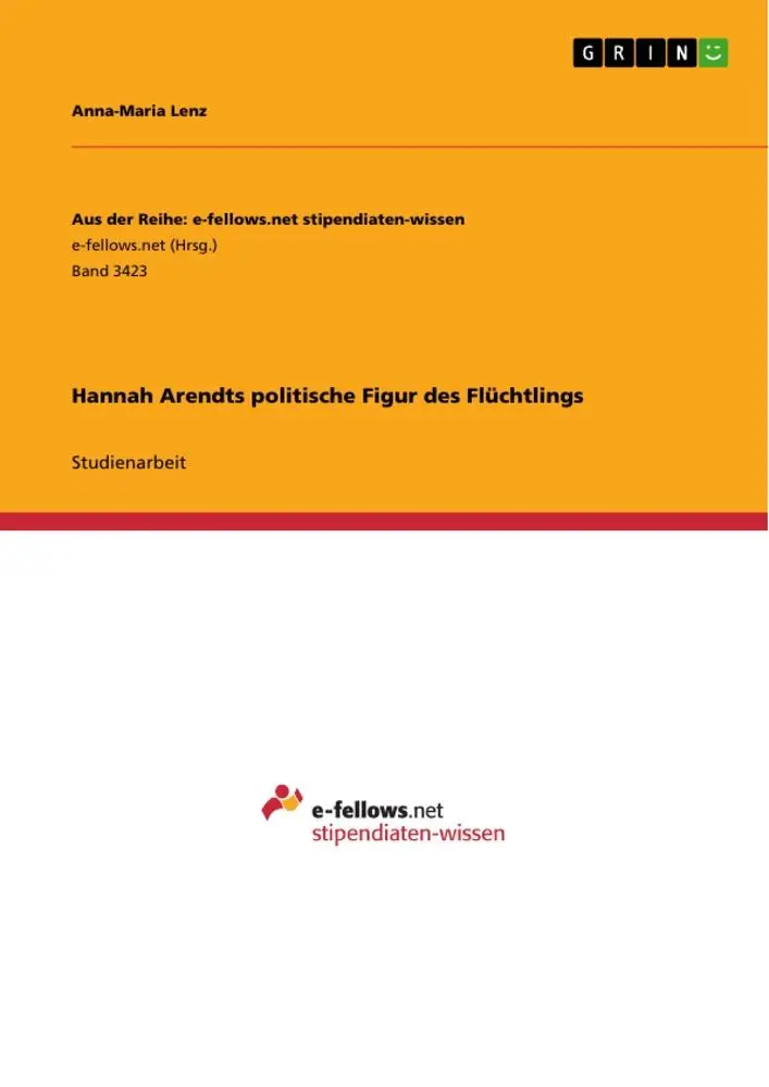 Cover: 9783346191649 | Hannah Arendts politische Figur des Flüchtlings | Anna-Maria Lenz