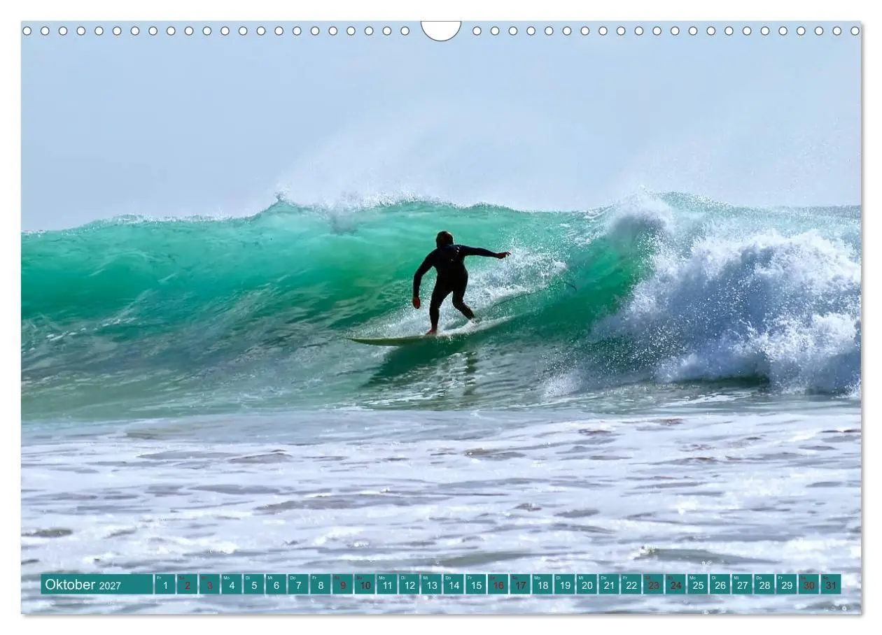 Bild: 9783569561649 | Surfen auf wilden Wellen (Wandkalender 2027 DIN A3 quer), CALVENDO...