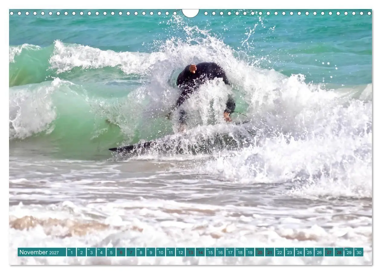 Bild: 9783569561649 | Surfen auf wilden Wellen (Wandkalender 2027 DIN A3 quer), CALVENDO...