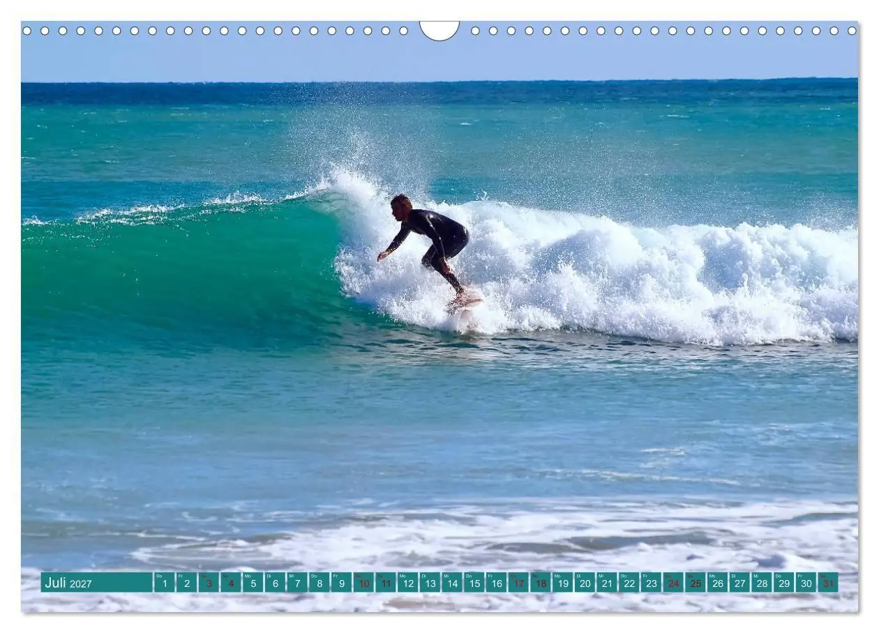Bild: 9783569561649 | Surfen auf wilden Wellen (Wandkalender 2027 DIN A3 quer), CALVENDO...