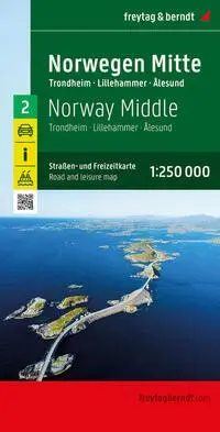 Cover: 9783707921649 | Norwegen Mitte, Straßen- und Freizeitkarte 1:250.000, freytag &amp; berndt